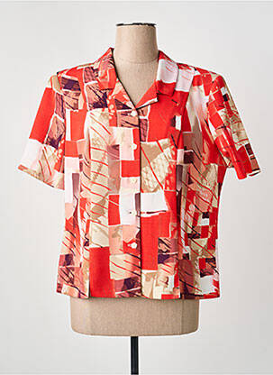 Chemisier manches courtes manches courtes rouge GUY DUBOUIS femme