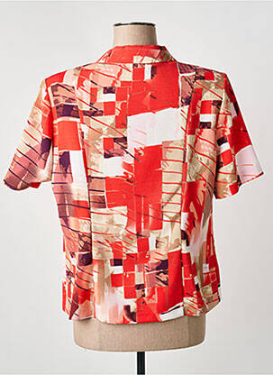 Chemisier tissage crêpe manches courtes rouge GUY DUBOUIS femme