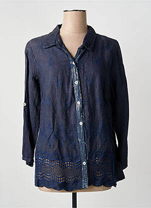 Chemisier bleu COULEURS DU TEMPS femme