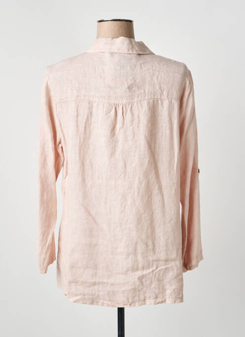 Chemisier coupe cintrée manches longues beige COULEURS DU TEMPS femme