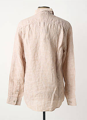 Chemise manches longues poignets boutonnés beige DELAHAYE homme