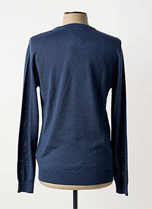 Pull stretch manches longues bleu DELAHAYE homme