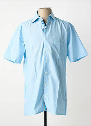Chemise manches courtes poches bleu OLYMP homme