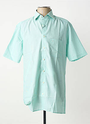 Chemise manches courtes poches vert OLYMP homme