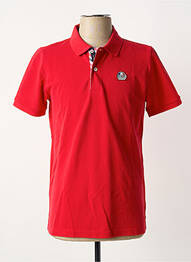 Polo stretch manches courtes rouge DELAHAYE homme