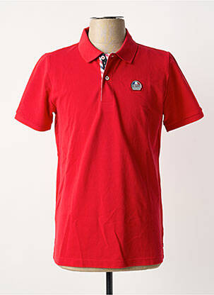 Polo stretch manches courtes rouge DELAHAYE homme