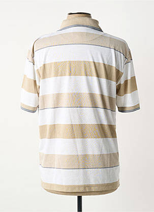 Polo tissage jersey manches courtes beige FRANCESCO BOTTI homme
