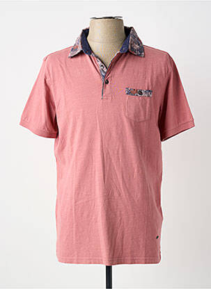Polo tissage jersey manches courtes rose DELAHAYE homme