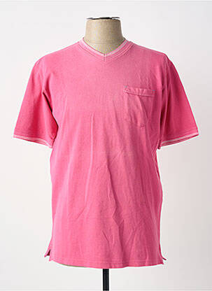 T-shirt stretch manches courtes rose PETER COFOX homme