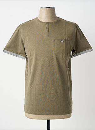 T-shirt stretch manches courtes vert DELAHAYE homme