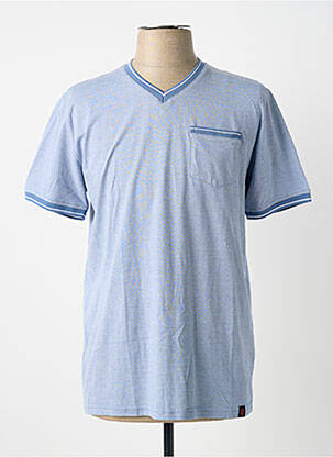 T-shirt stretch manches courtes bleu COFOX homme