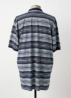 Polo tissage jersey manches courtes bleu LOUIS VICTOR homme