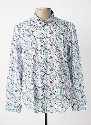 Chemise manches longues poignets boutonnés blanc DELAHAYE homme