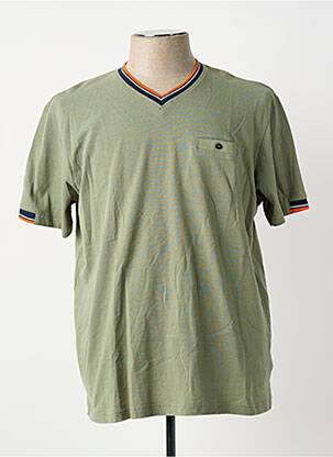 T-shirt stretch manches courtes vert CASUAL SPIRIT homme