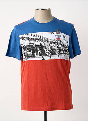 T-shirt stretch manches courtes bleu DELAHAYE homme