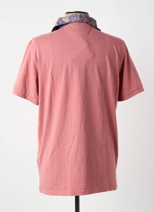 Polo tissage jersey manches courtes rose DELAHAYE homme