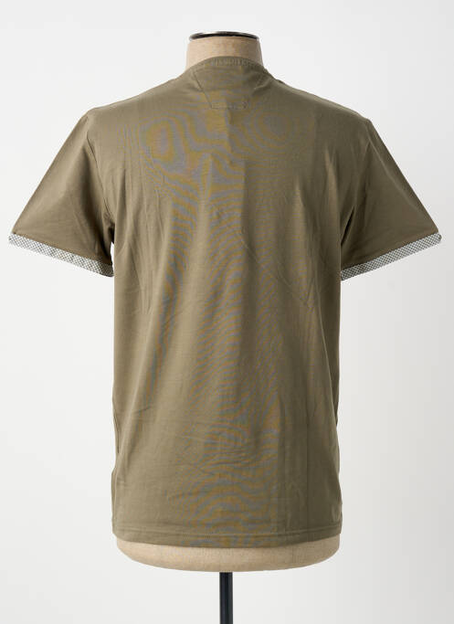 T-shirt stretch manches courtes vert DELAHAYE homme
