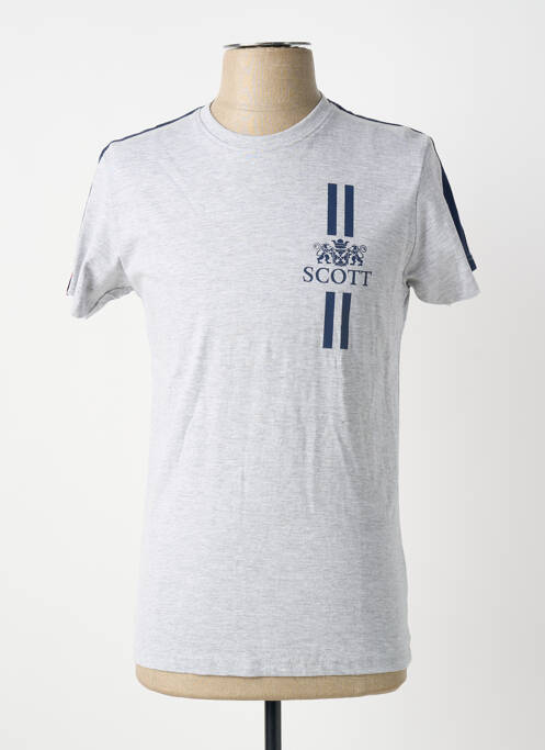 T-shirt coupe cintrée manches courtes gris SCOTT homme