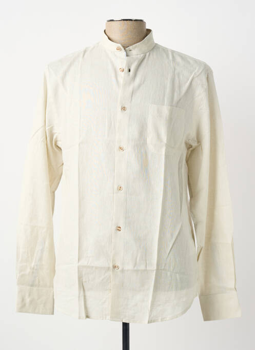 Chemise manches longues poignets boutonnés beige SEA BARRIER homme