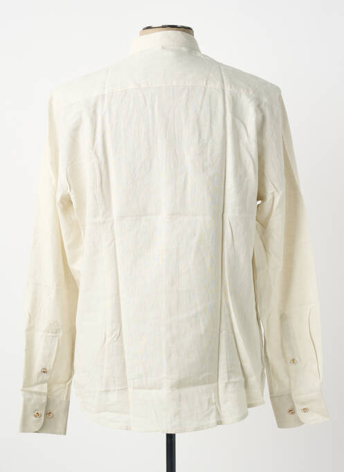 Chemise manches longues poignets boutonnés beige SEA BARRIER homme