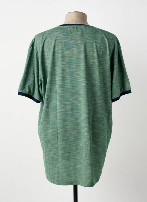 T-shirt stretch manches courtes vert LOUIS VICTOR homme