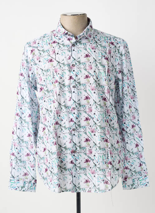 Chemise manches longues poignets boutonnés blanc DELAHAYE homme
