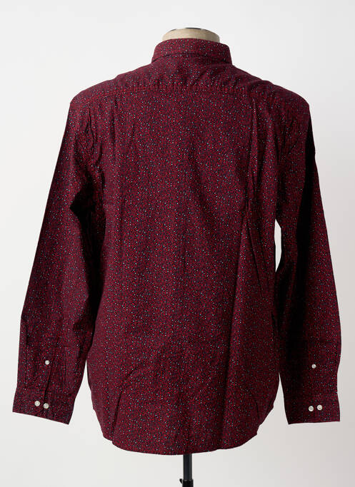 Chemise manches longues poignets boutonnés rouge LEE COOPER homme