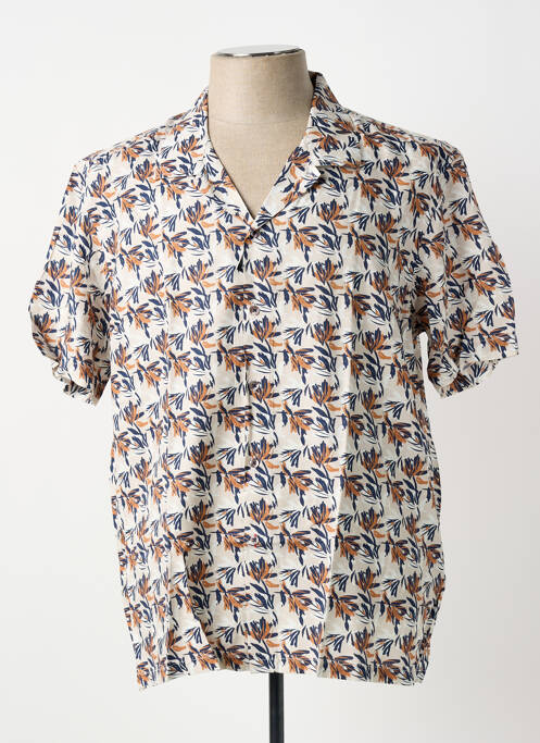 Chemise manches courtes coupe droite beige DELAHAYE homme