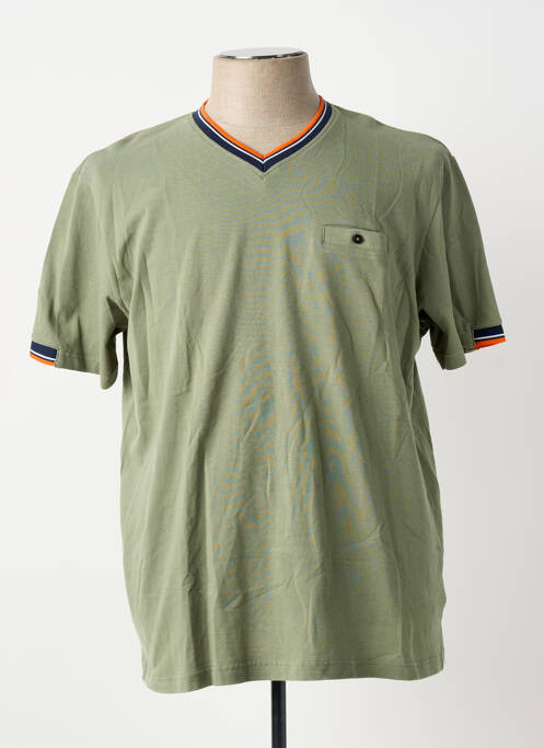 T-shirt stretch manches courtes vert CASUAL SPIRIT homme