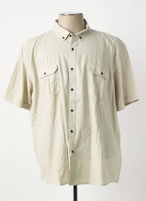 Chemise manches courtes beige CAPTEN homme