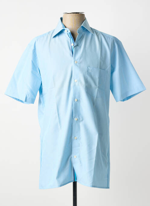 Chemise manches courtes bleu OLYMP homme