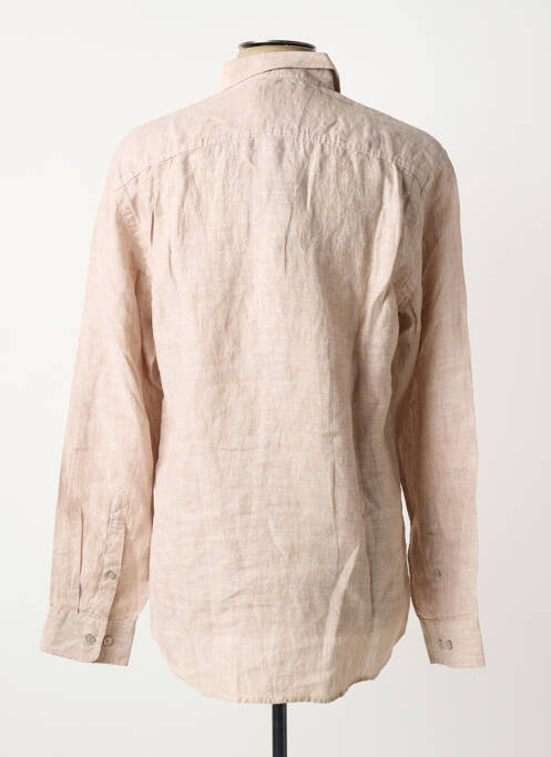 Chemise manches longues beige DELAHAYE homme