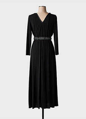 Robe longue manches longues manches longues noir GREGORY PAT femme