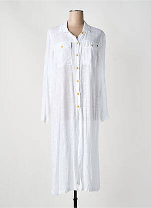 Robe mi-longue manches longues manches longues blanc MADO ET LES AUTRES femme