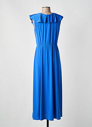 Robe longue manches courtes manches courtes bleu GREGORY PAT femme