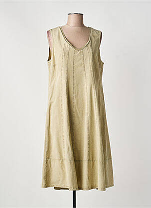 Robe mi-longue sans manche sans manche vert SIMCLAN femme