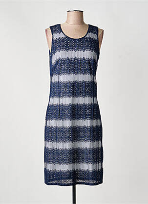 Robe mi-longue sans manche sans manche bleu GREGORY PAT femme