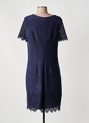 Robe mi-longue manches courtes manches courtes bleu JUMFIL femme