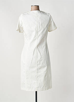 Robe mi-longue manches courtes manches courtes blanc GREGORY PAT femme