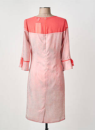 Robe mi-longue manches 3/4 manches 3/4 orange GREGORY PAT femme