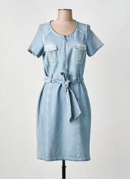 Robe mi-longue manches courtes manches courtes bleu MERI & ESCA femme