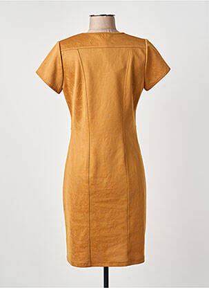 Robe mi-longue manches courtes manches courtes orange MERI & ESCA femme