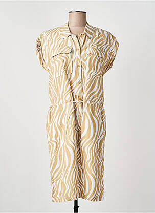 Robe mi-longue manches courtes manches courtes beige MADO ET LES AUTRES femme