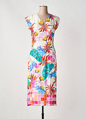 Robe mi-longue beige GREGORY PAT femme