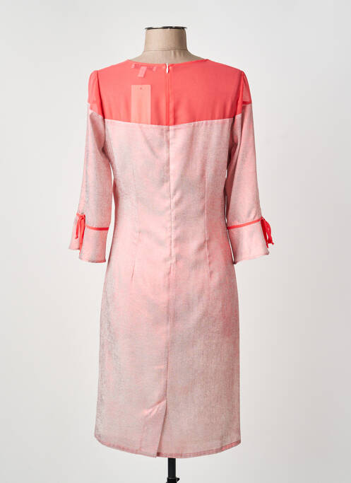 Robe mi-longue manches 3/4 manches 3/4 orange GREGORY PAT femme