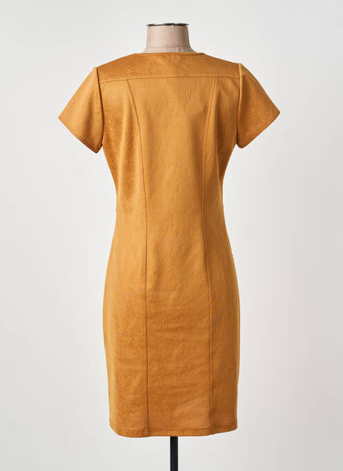 Robe mi-longue manches courtes manches courtes orange MERI & ESCA femme
