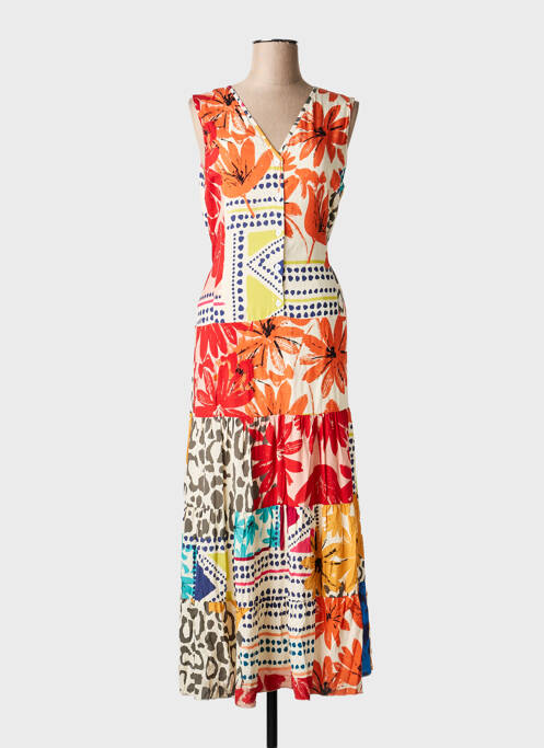 Robe longue orange GUY DUBOUIS femme