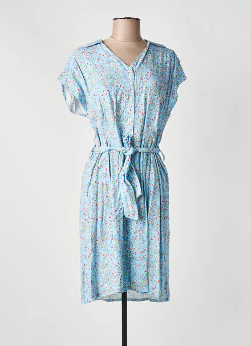 Robe mi-longue bleu COULEURS DU TEMPS femme