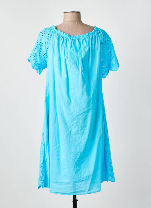 Robe mi-longue bleu COULEURS DU TEMPS femme