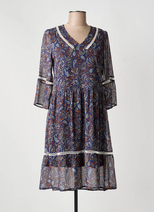 Robe mi-longue bleu MERI & ESCA femme